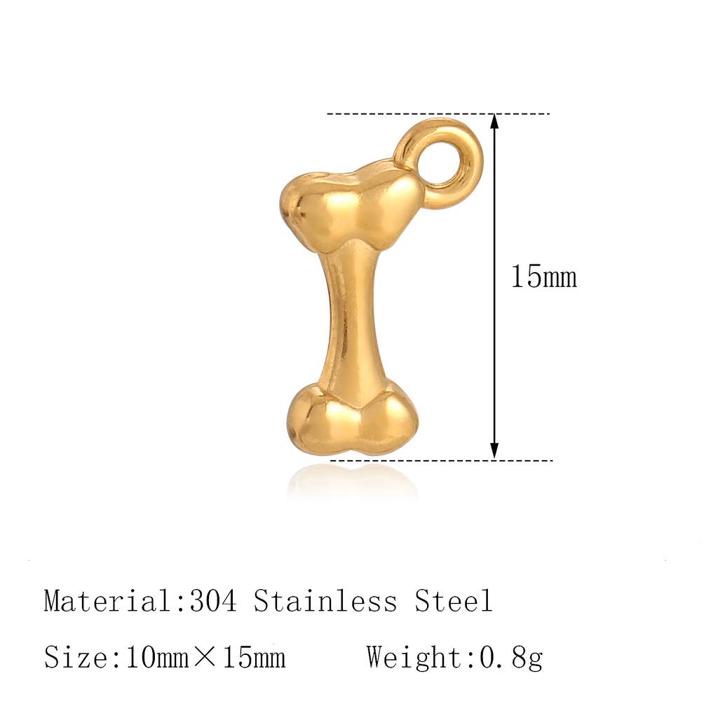 3Pcs Pet Dog Claw/Compass North Star/Sea Wave/Cat's Paw Charms Stainless Small Pendants for Necklace Bracelet DIY Jewelry Making