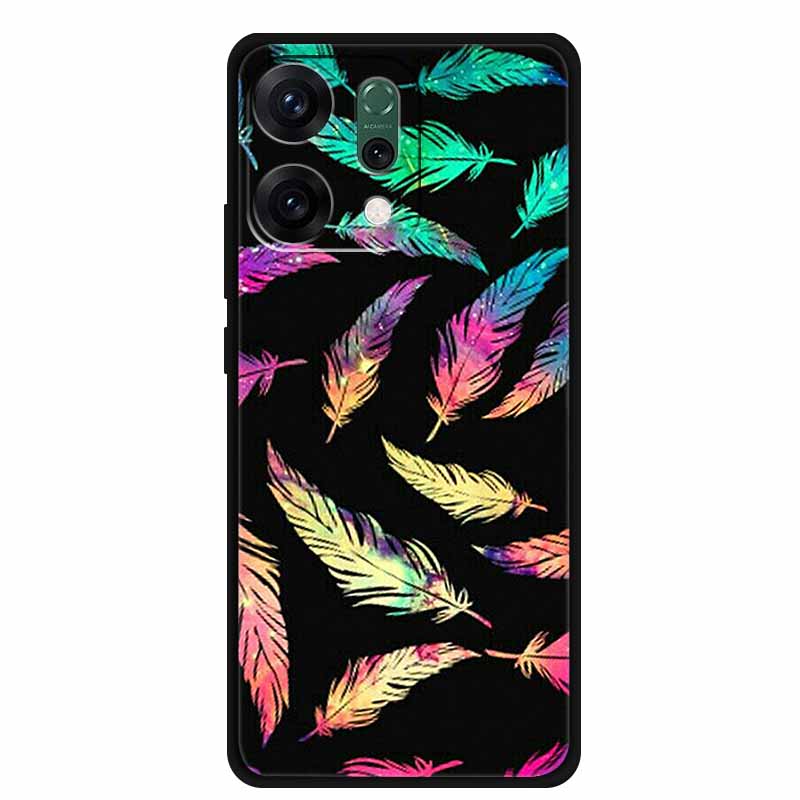 For Oppo Reno 14 5G Phone Case 6.59" Fashion Luxury Casing Black Silicone Soft Back Cover For Oppo Reno 14 Shockproof Capa Funda