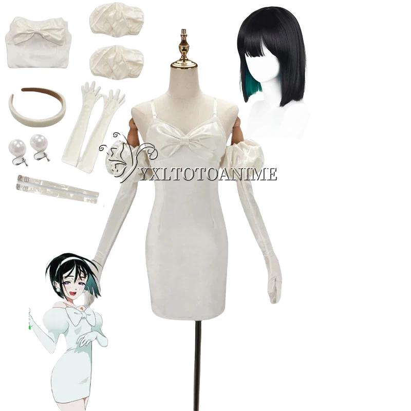 Аниме Инопланетная Сцена Мизи Суа Косплей Костюм Парик Темно-синее Платье Розовый Голубой Длинные Волосы Перчатки Чулки Пояс Набор Униформа для Рождества