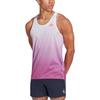 Adidas Reflective Logo Crew Neck Running Tank Top Men Tops Purple HK9512