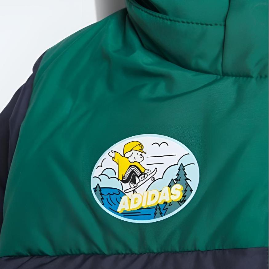 adidas Пуховик Спортивная одежда Легкая Спортивная серия Утиный пух Модный Ветрозащитный Повседневный Теплый Детские куртки KC5396