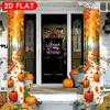 Fall Thanksgiving Couplet Banner Forest Pumpkin Trees 1 Pair Indoor Outdoor Decor