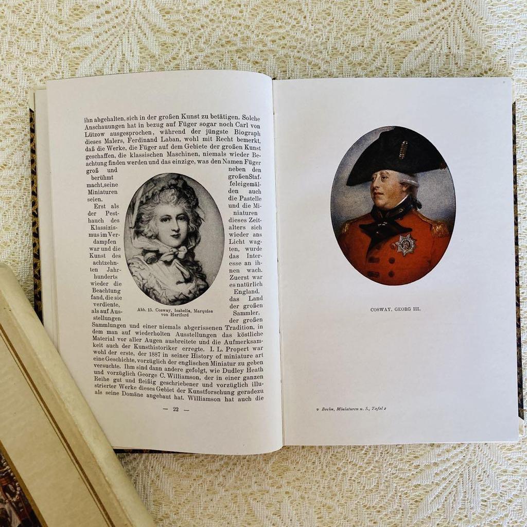 [USED] Foreign books, old books, beautiful German antique books, miniature, silhouette paintings