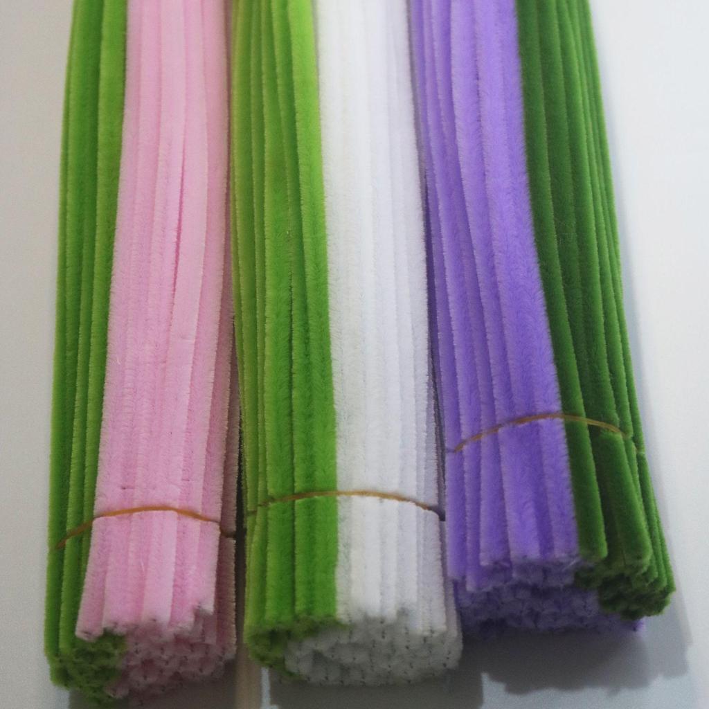 Букет из стеблей колокольчиков, связанных крючком (chenille), ручная работа - Набор материалов для DIY и Маленький подарок