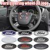 AAANK1 5.8cm Car Steering Wheel Center Badge Logo Sticker Steering Wheel Logo Sticker For Ford Focus 3 MK2 Fiesta MK7 Mondeo MK4 Fusion