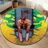 Chainsaw Man Round Area Rug Carpet Rug For Living Room Bedroom Sofa Playroom Decor Nonslip Floor Mat