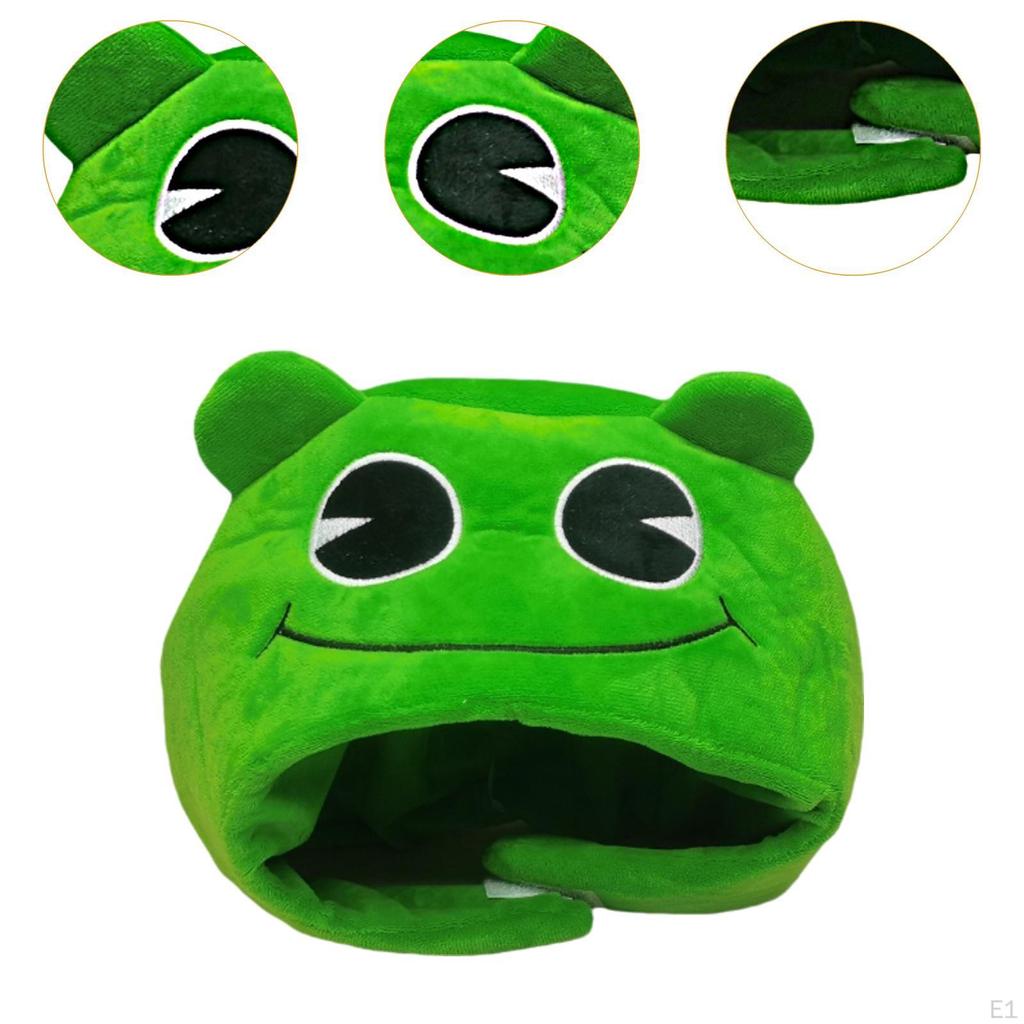 Шапка-лягушка, удобный теплый плюшевый головной убор для фотореквизита, фестиваля, вечеринки, дня рождения