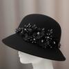 Sparkling Glass Bead Bead Lace Applique 3D Crystal Floral Applique  Corsage Decor