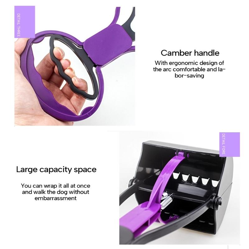 Portable Pet Pooper Scooper Easy Use Waste Scooper Dogs Poop Grabber Convenient Outdoor Cat Poop Picker Dog Supplies