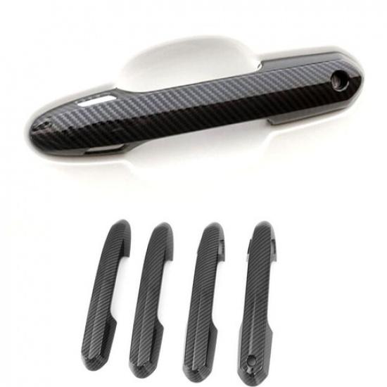 4x Car Carbon Fiber Style Door Handle Cover Trim Fits Toyota Highlander -21