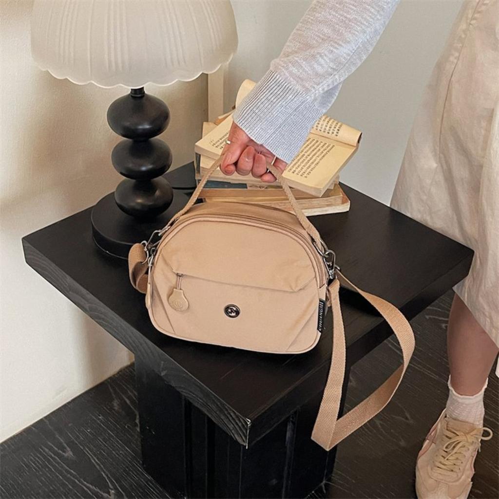 Shoulder Crossbody Handbag Women Nylon Multi Compartment Daily Commute