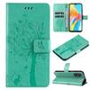 Emboss Cat Tree Cards Solt Wallet Case For OPPO A58 A38 A78 A98 A36 A76 A17 A96 A77 Realme 10 11 8i 9 Pro Plus C33 C53 5G Cover