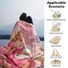1pc Polly I Flannel Blanket Soft Warm Throw for Home, Office, Travel, All Season Cozy Bedding Gift, Office