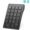 Rechargeable Bluetooth Numeric Keyboard 22 Keys Wireless Number Pad for iPad Laptop Accouting Digital Keyboard