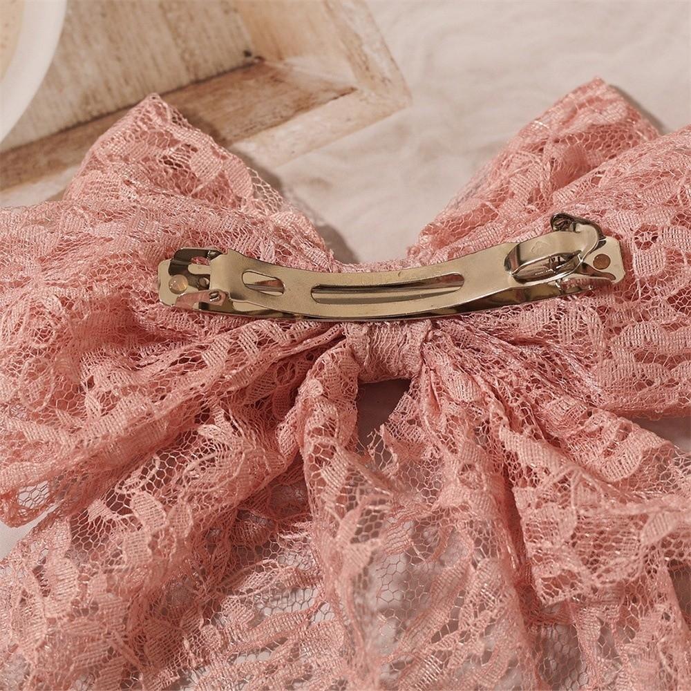 Lace Butterfly Knot Spring Clamp Bow Fabric Hairpin Fashion Hair Clip For Women