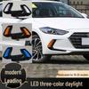 Светодиодные Дневные Ходовые Огни с Поворотниками для Hyundai Elantra 2016-2020