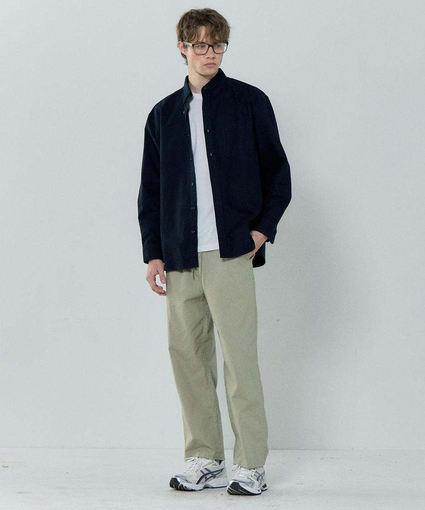 BASIC HOUSE Cotton Linen String Wide Pants Lzpt3105