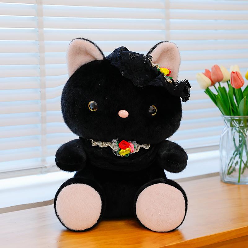 Новая кукла-кошка Мисс Мяу, плюшевая игрушка, когтеточка, черно-белая кошка КТ, подарок на день рождения, тряпичная кукла