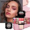 MISS ROSE 64-в-1 Изысканная коробка для макияжа для девочек Профессиональные наборы для макияжа Универсальная палитра румян Макияж для бровей Вечерний макияж