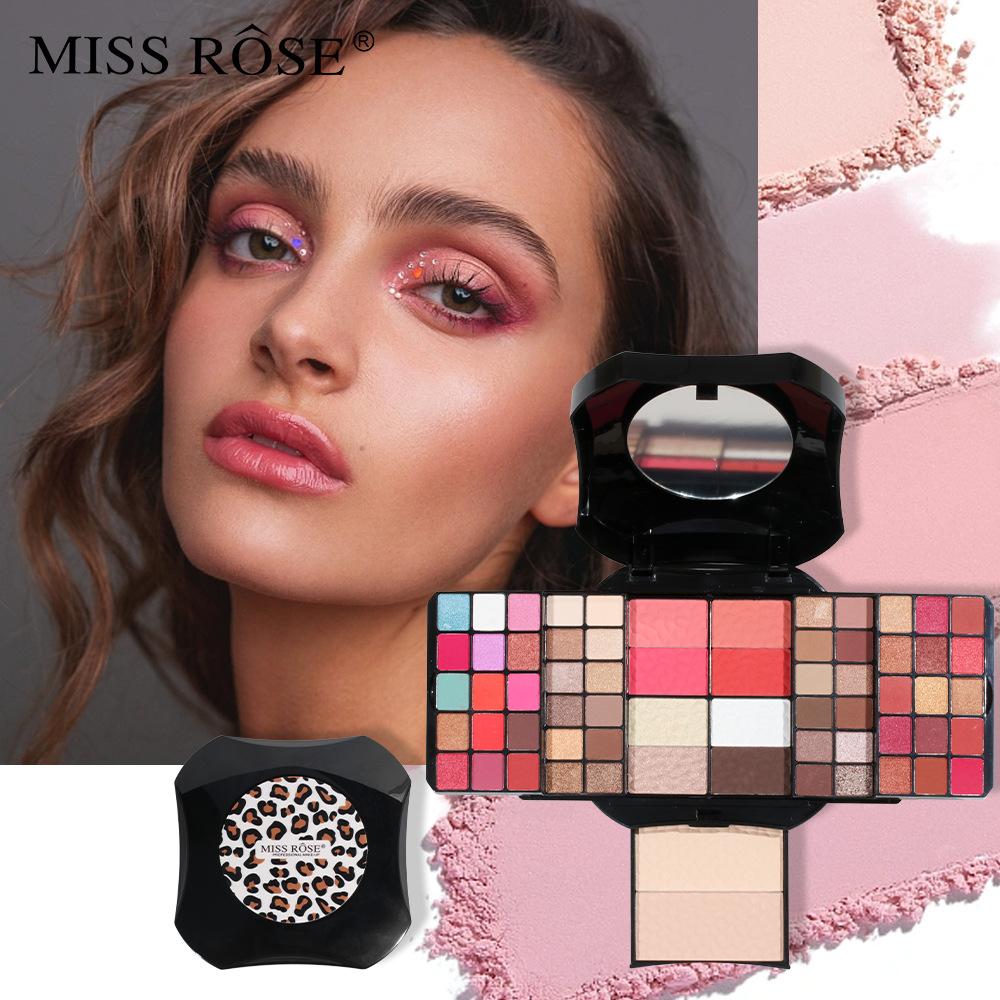 MISS ROSE 64-в-1 Изысканная коробка для макияжа для девочек Профессиональные наборы для макияжа Универсальная палитра румян Макияж для бровей Вечерний макияж