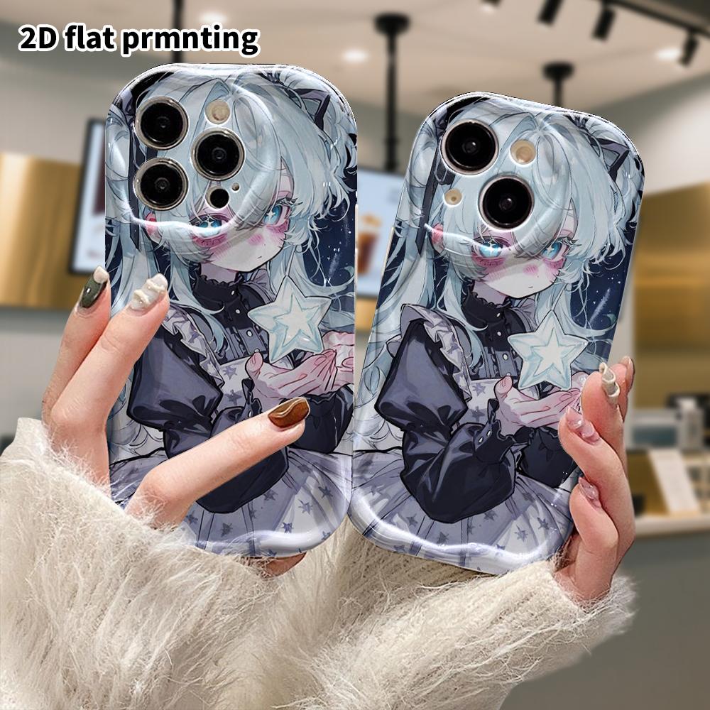 Чехол для телефона: 2D плоский дизайн, подходит для iPhone 12 Pro до 18, украшение для телефона, готический стиль со звездой, идеально для подарков на Хэллоуин и Рождество