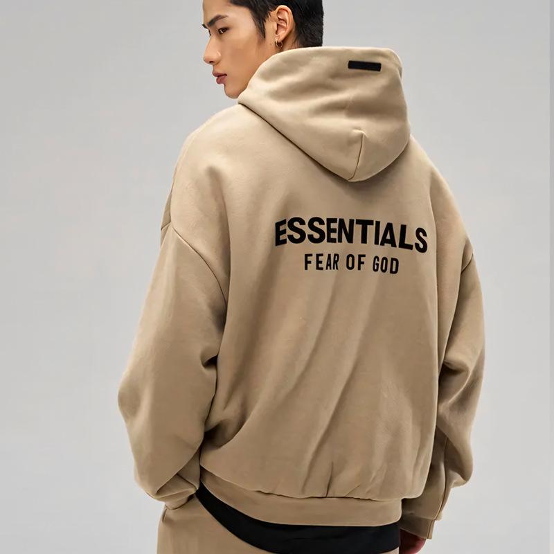 FOG Essentials HHH Унисекс Толстовка с капюшоном на флисовой подкладке, тяжелая - Американский стиль, Повседневная одежда Осень/Зима