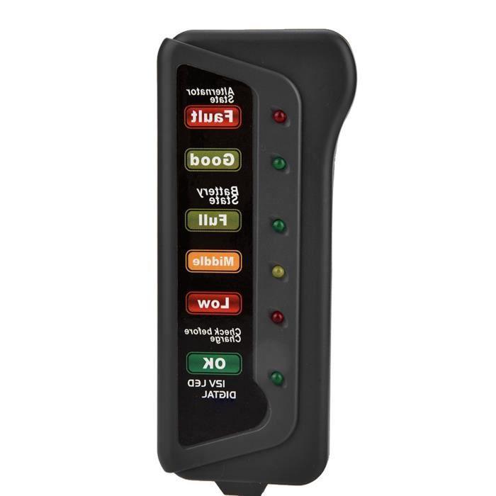 Aqxreight - Testeur de Batterie, Testeur de Charge de Batterie de Moto de Voiture 12V, Contrôle de Démarrage de L'alternateur