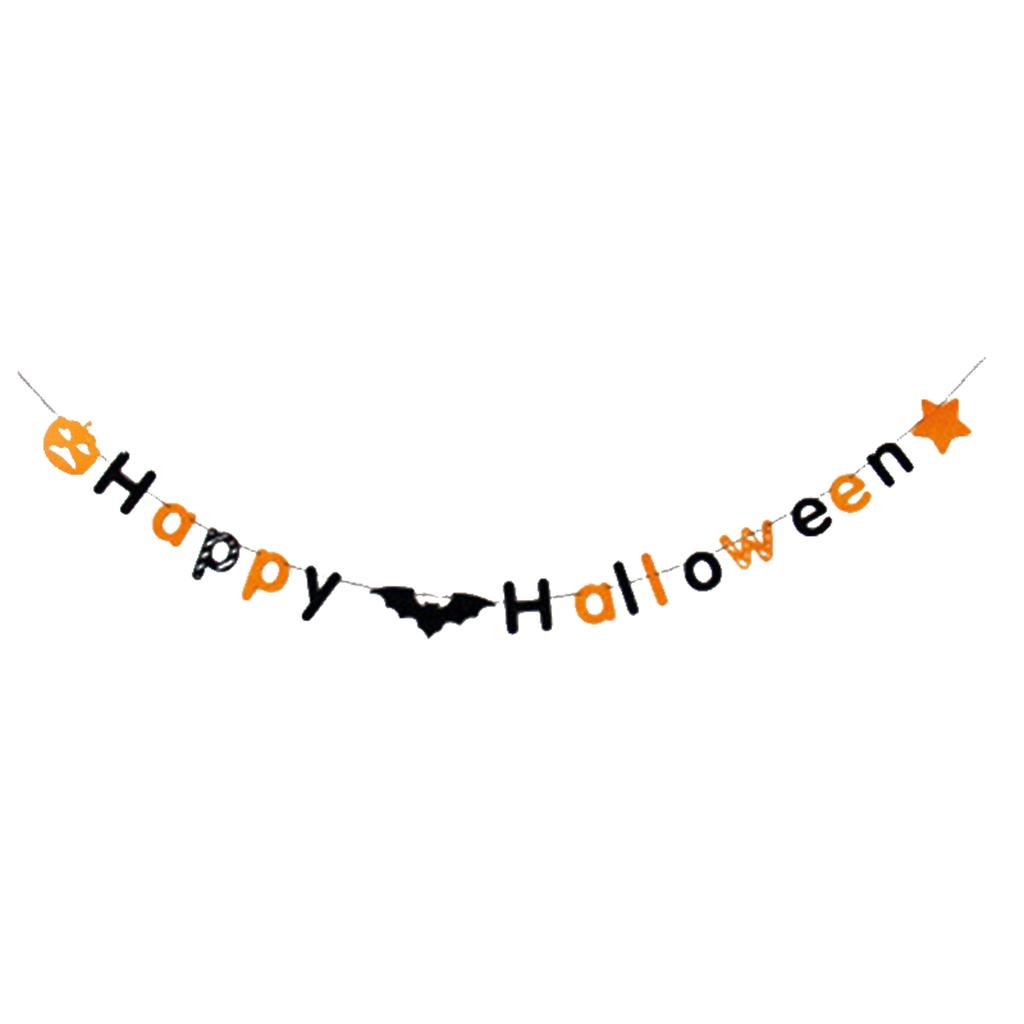 Non-woven Fabric Letter Halloween Decoration Pull Flag Pull Flower Scene Layout Party Pull Flag