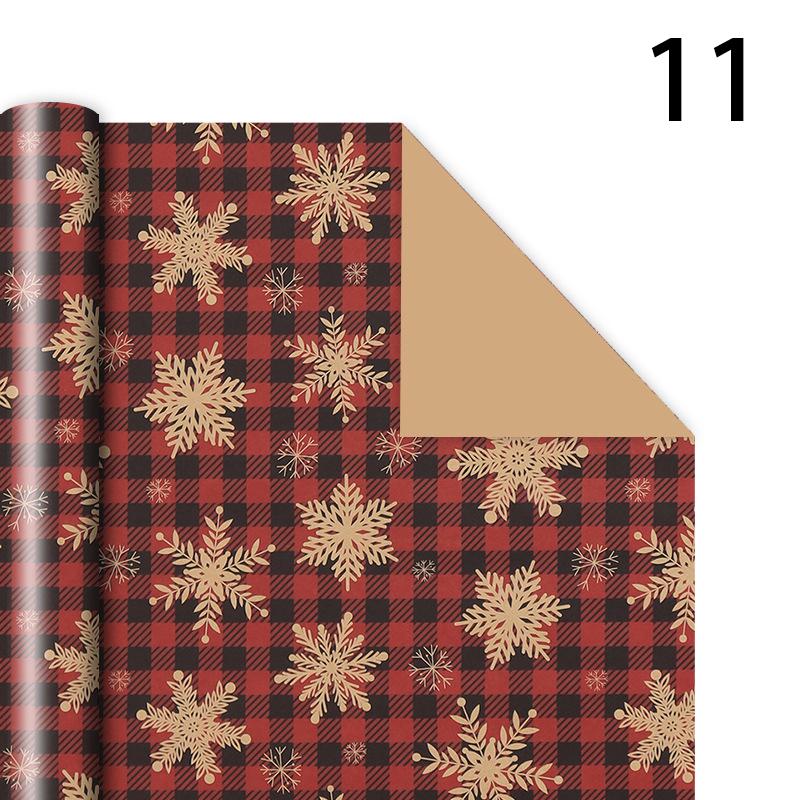 76x50cm Christmas Gift Wrapping Paper Birthday Party Wedding DIY Craft Paper Xmas Tree Snowflake Print Gift Box Packaging Papers