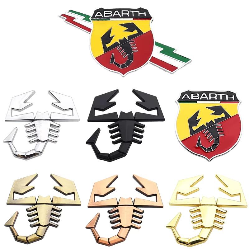 1pcs 3D Hot sale Metal Car Fender Side Logo Car Door Rear Bumper Tail Door Trunk Emblem Badge for Abarth 500 600 124 125 595