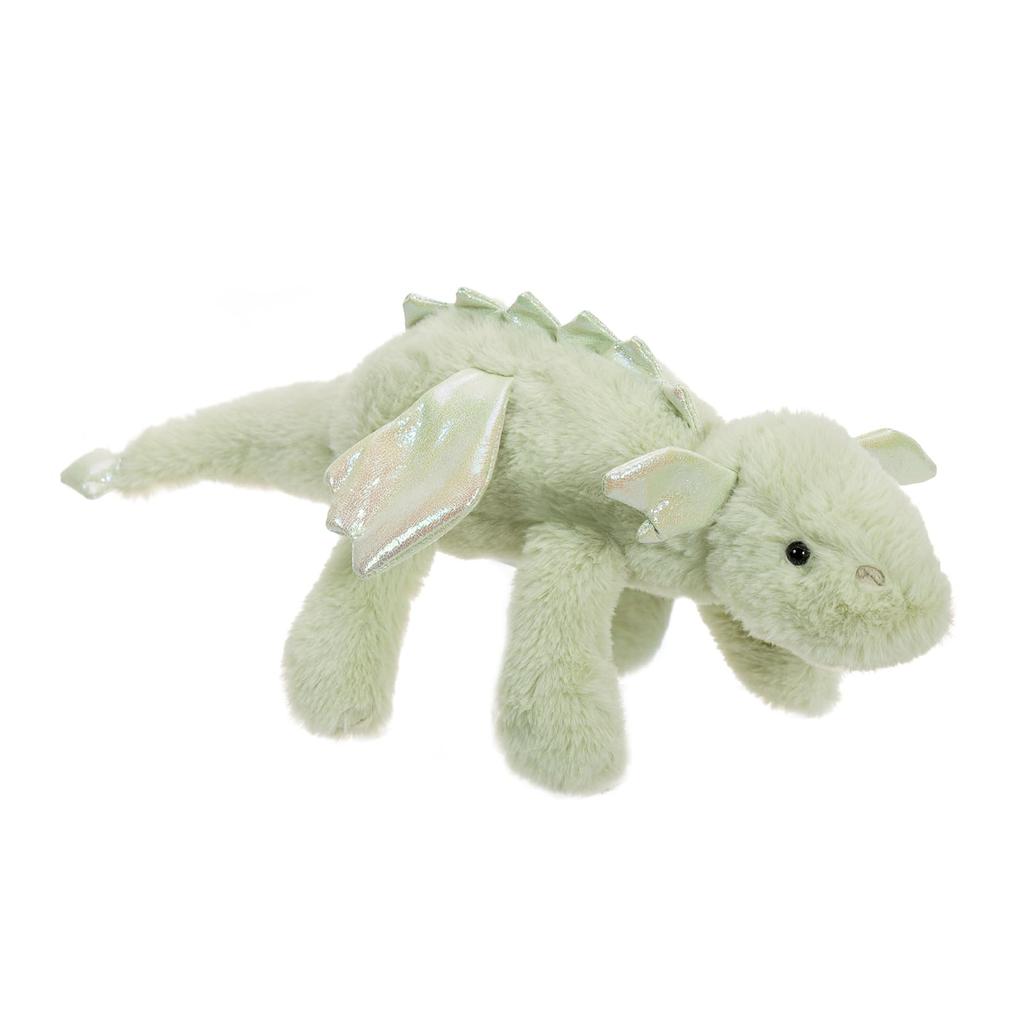 Apricot Lamb Green Lying Dragon Plush Toy, Soft and Cute, Fluffy Green Lying Dragon, 38cm, Suitable for Boys and Girls