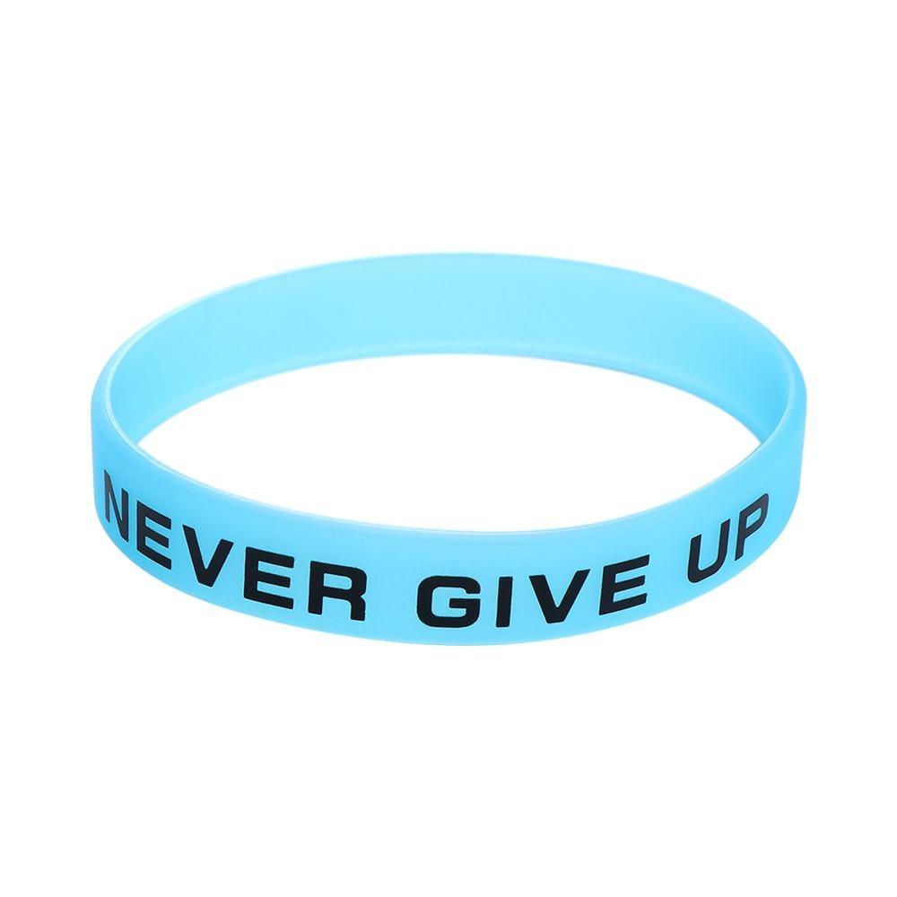 Браслет Никогда не сдавайся Браслет Баскетбольный Напульсник Светящиеся Резиновые Браслеты Силиконовая Повязка от Пота