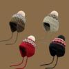 Wool Fair Isle Style Beanies Printed Lei Feng Hat Cute Jacquard Knitted Hat  Autumn