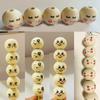 Wooden 100 Beads Pcs 20mm Natural Wood Beads Wooden Ball With Face For Diy Jewellery Bracelet Necklace Craft Decoration