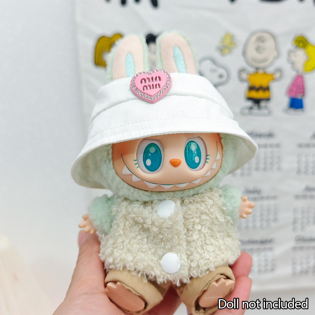 For 17cm Labubu Doll Clothes Fashion Clothes Hoodies Doll Clothes Color Match Hoodies Dolls Accessories Cute Decoration Little Cloths