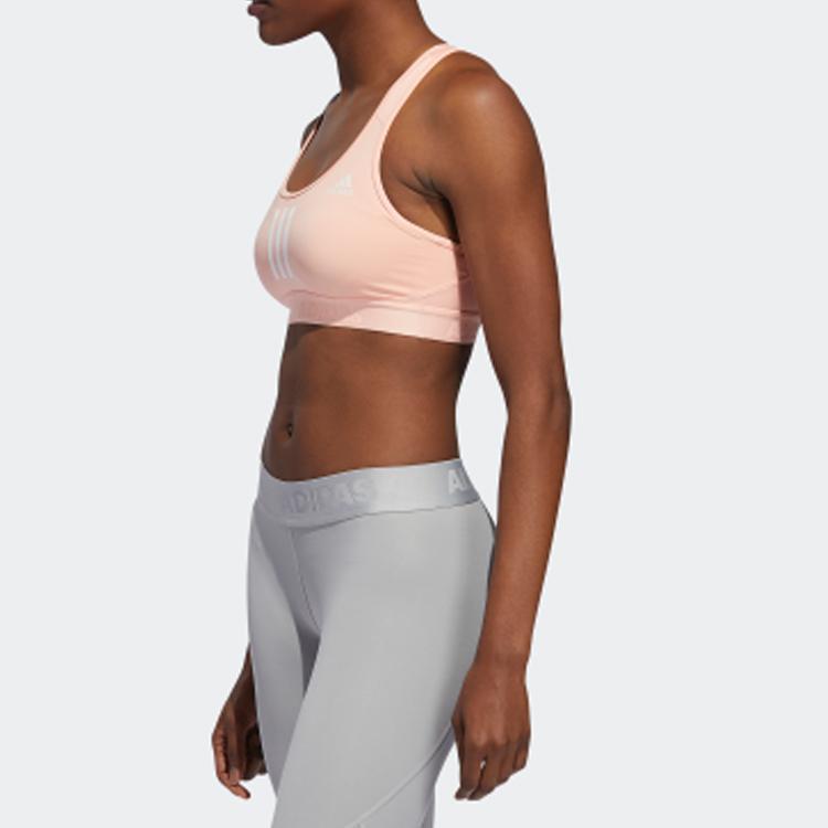 Adidas Color Block Striped Sports Bra Women Underwear Bright-Pink FH8079