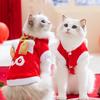 Теплый и лысый жилет для кошек в осенне-зимнем новогоднем стиле Xiangfurui, бархатное пальто для собак, праздничная одежда для кошек