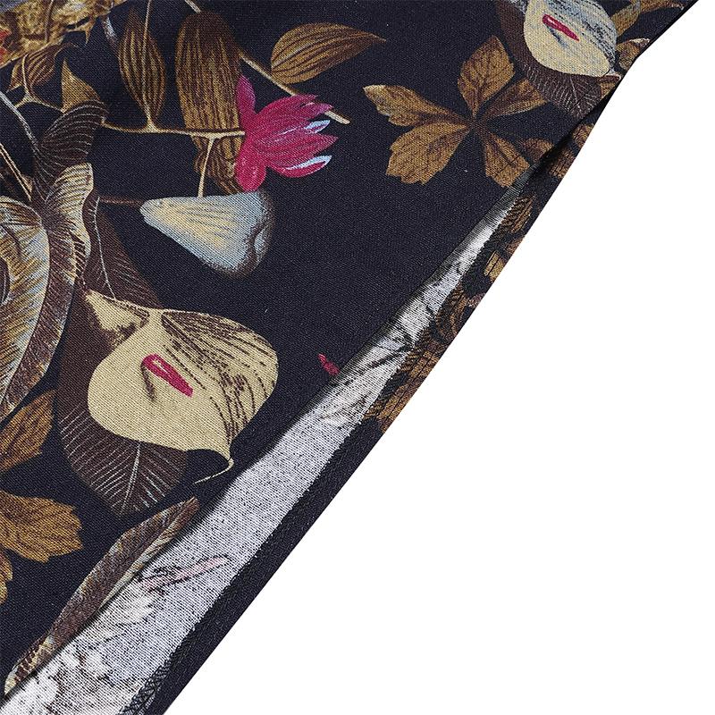 ZANZEA Women Casual Turn Down Collar Loose 3/4 Sleeve Print Long Dress