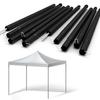 1 Set Canopy Support Pole with Storage Bag 10 Sections Heavy Duty Metal Outdoor Beach Hiking Camping Sunshade Hammock Tarpaulin Tent Support Iron Rod