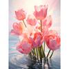 5d DIY Diamond Painting Cross Stitch Pink Tulip Diamond Embroidery Mosaic Flowers Full Round Drill Home Decor