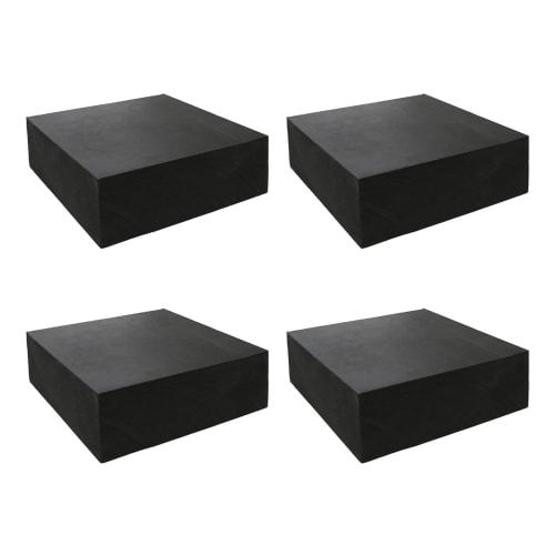 DELUXEFOX Rubber Pads, 4-Pack, 5cm Square, Protects Heavy Furniture, Anti-Scratch, Height Adjustable, Anti-Slip, Soundproof, and Vibration-Absorbing,