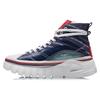 Li Ning We Wo Ткань ТПУ Амортизирующие Нескользящие Износостойкие Высокие Спортивные Повседневные Туфли Женские Кроссовки Синие AGCP388-16