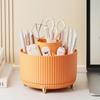 360°Rotating Desktop Makeup Brushes Organizer Cosmetic Storage Box Portable Lipstick Holder Skincare Pen Organizer Stand