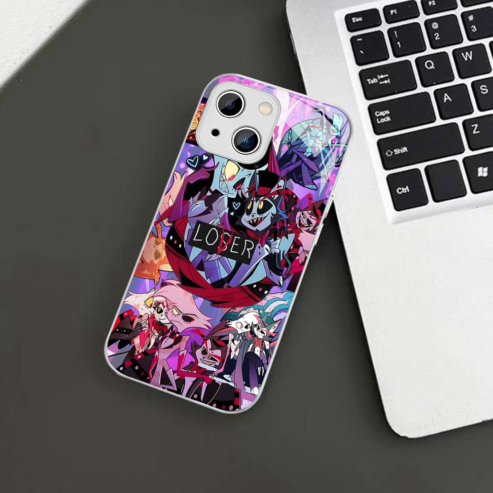 Музыкальное Аниме ТВ H-Hazbin Hotel Закаленное Стекло Для Iphone 14 13 12 11 Pro Mini XS MAX 14Plus X XS XR Чехлы