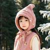 Windproof Thick Knitted Hat Coral Fleece Fleece Hat Soft Elf Cap  Winter Season