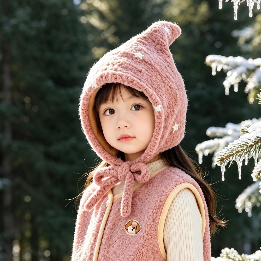 Windproof Thick Knitted Hat Coral Fleece Fleece Hat Soft Elf Cap Winter Season