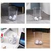 Plastic Transparent Trash Can Round Shape Flower Clear Vase Clear Garbage Container  Bedroom
