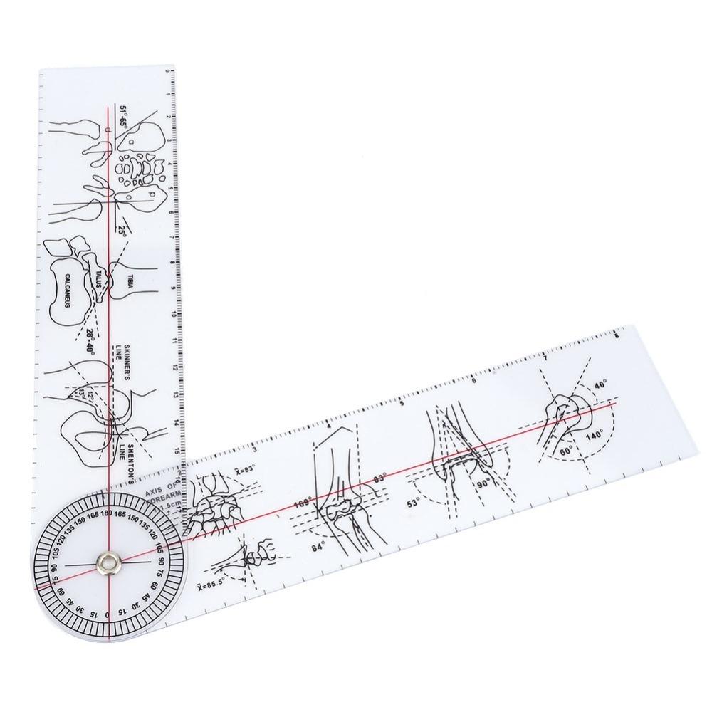 3pcs White Healthcare Goniometer 8inch Goniometer Set Practical 3-Piece Goniometer Kit Recovery