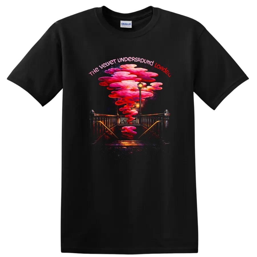 Vintage Classic Rock Album Art T Shirt Psychedelic Design Street Scene Tee