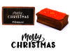 Printtoo Merry Christmas Bold Text Rectangular Wooden Rubber Stamp Block
